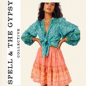 Spell Sundown Mini Skirt NWTS Sz XXL Paprika